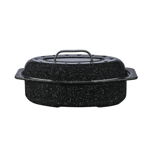 Roaster Granite Ware ovalado de acero esmaltado de 13 pulgadas con tapa