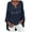 Navy, variant on Summer Womens T Shirts Long Sleeve V Neck Printed Long Tail Style Breathable Casual Top Black L