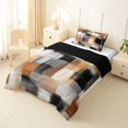 thumbnail image 2 of Homewish Retro Orange Checkerboard Twin Comforter Sets,Vintage Geometric Art Bedding Set,Black Reversible,2-Piece,1 Comforter and 1 Pillowcase, 2 of 7