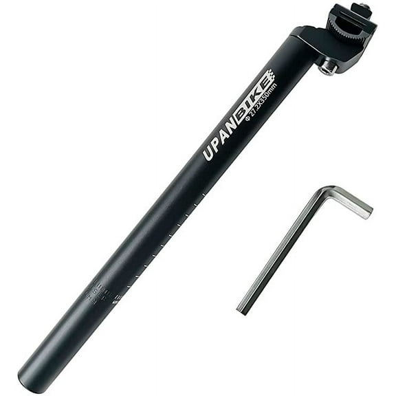 UPANBIKE Bike Seat Post φ 27.2, 13.8inch (350mm) Bicycle Aluminium Alloy Seat Post with Micro Adjust Clamp