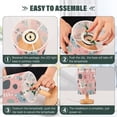 thumbnail image 4 of Bedside Desk Lamp LED Bulb Night Light USB Power Fabric Lampshade Table Lamps Hand Drawn Cute Cat, 4 of 7
