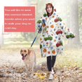 thumbnail image 4 of Wearable Oversized Blanket,Cartoon Tractors Pumpkins White Pattern Wearable Blanket Hoodie for Adults,Cozy Hooded Blankets with Super Pockets,Super Warm Fuzzy Pullover for Women & Men, 4 of 6