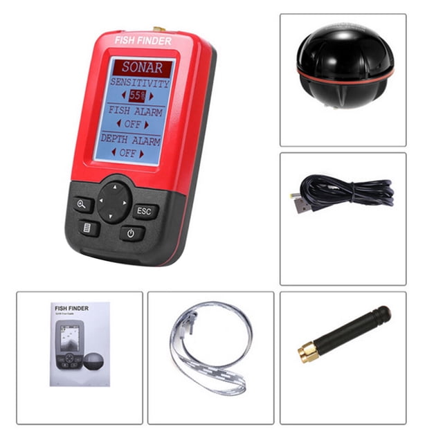 Advancent Buscador de peces Pesca al aire libre Sensor inalámbrico Buscador de peces Temperatura del agua Pantalla grande Detector de pantalla Pescar