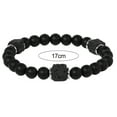 thumbnail image 6 of Yesbay Adjustable Bracelet Matte Natural Stone Bracelet Handcrafted Beads Stretch Bracelet Father's Day Gift for Men, 6 of 8