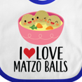 thumbnail image 4 of Inktastic I Love Matzo Balls Boys or Girls Baby Bib, 4 of 4
