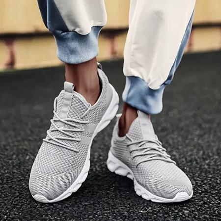 

Men‘s Knitted Lightweight Breathable Running Shoes Breathable Mesh Sneakers