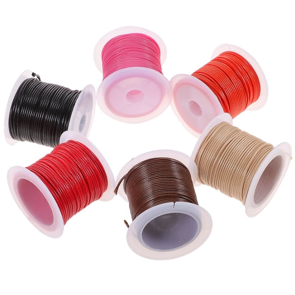 ifundom 6-Pack Assorted Color Waxed Thread for Jewelry Making, Bracelets, Beading, Craft Projects, and Handcraft Supplies
