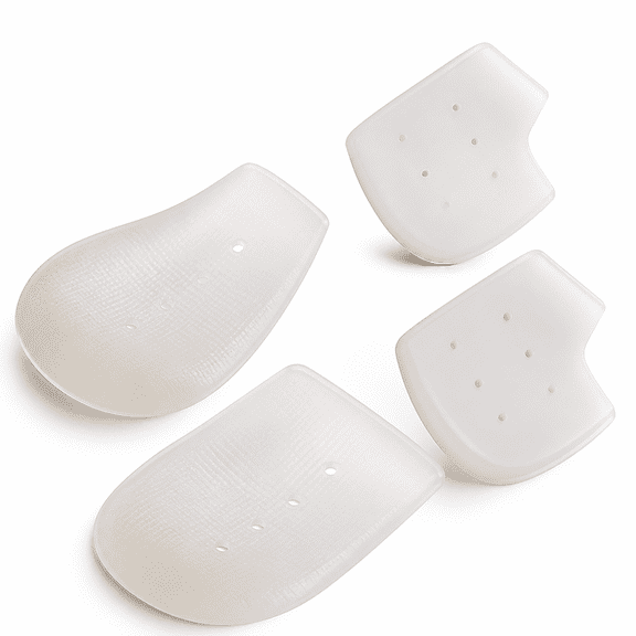 FLORNIX 4pcs Silicone Heel Protectors for Shoes Prevent Blisters, Cracked Heels Soft Gel Cushion Cups, Ankle Sleeves, Pads, Rubber Guards for Men & Women