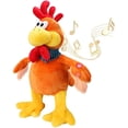 thumbnail image 4 of Musical Squawking Chicken Toy Electric Stuffed Animal Toy 15 Inch Musical Squawking Chicken Toy Singing Waving Rooster Electronic Interactive Plush Toy Electric Stuffed Animal Toy, 4 of 8