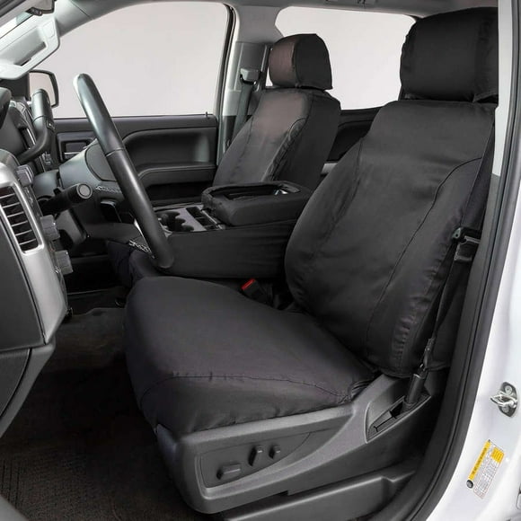 Fits 2021-2022 Ford F-150 Covercraft Seat Cover SS3498PCCH SeatSaver; Polycotton; Charcoal Black; Single