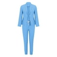 thumbnail image 3 of Women's Two Piece Suit Set Office Business Long Sleeve Jacket Pant Suit Slim Fit Trouser Jacket Suit Lady Basketball Jumpsuit Girls Jumpsuit Womens Elegant Jumpsuits Stretch Suits for Women Two Piece, 3 of 6