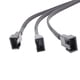 thumbnail image 4 of Paquete de 2 cables divisores de ventilador PWM de 4 pines, adaptador trenzado con funda, Cable de extensión de alimentación para ventilador de ordenador y PC, convertidor de 1 a 3, 4 of 7