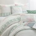 thumbnail image 3 of Nanshing Elysia 7 Piece Comforter Set, White Green, Queen, 3 of 5