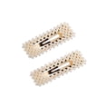 thumbnail image 1 of 2PCS Doux Imitation Perle Cheveux Clips Épingle à Cheveux Simple Mode Alliage BB Hairgrip Cheveux Accessoires pour les Femmes (Rectangle, Or), 1 of 5
