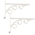 thumbnail image 4 of 2Pcs L Shaped Wall Mounted Shelf Bracket Metal Hanging Holder White - 12x15cm, 4 of 8