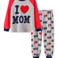 thumbnail image 1 of Ensemble de Pyjamas pour Garçons avec Slogan "J'aime Papa", 1 of 6