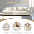 thumbnail image 4 of CARZZI LIFE 102.4'' Oversized Corduroy Couch, Modular Sectional Sofa with Ottoman, Upholstered 4 Deep Seat L Shape Sofa, Convertible Cloud Couches with Chaise Lounge for Living Room, Apartment, White, 4 of 13