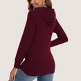 thumbnail image 2 of Bearsland Women's Maternity Hoodie Long Sleeves Shirt Casual Vneck Top Pregnancy Sweatshirt Tunics, 2 of 7