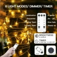 thumbnail image 5 of Indoor String Lights with Remote, Warm White Fairy String Lights Plug in with Timer, 33FT 100 LED Twinkle Christmas Lights for Bedroom Tree Patio Garden Party Spring Outdoor Decoration, 5 of 8