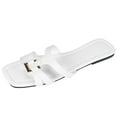 thumbnail image 1 of Women Slippers Flat Slip-on Sandals - White, 1 of 3
