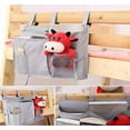 thumbnail image 3 of Versatile Bedside Caddy, Durable Waterproof Oxford Fabric Storage Bag For College Dorm, Hospital Bed, Baby Bed Rails, Featuring Adjustable Velcro Straps And Multi-Pockets, 3 of 5