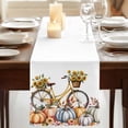 thumbnail image 3 of Bicycle Floral Fall Table Runner 70 Inches Long,Thanksgiving Pumpkin Sunflower Leaves Cotton Linen Table Runners Dresser Scarves,Fabric Tabletop Scarf Furniture Cover for Home Dinner Party 13"x70", 3 of 9