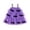 Purple, variant on CAIVO Girls Halloween Dress Bat Wing Sleeve Layered Attire With Pumpkin Print For Celebration Colorful Birthday Party Hallowmas Holiday Dress