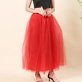 thumbnail image 4 of Landzoo One Women Plus Size Mesh Tulle Skirt Pleated Princess Skirt Mesh Bubble Skirt Beautiful Cozy Women's Dress, 4 of 5