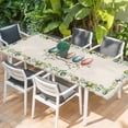thumbnail image 2 of Green Eggs Easter Table Cloths for 8 Foot Rectangle Tables, Leaves Elegant Pastoral Rustic Patio Waterproof Elastic Fitted Tablecloths, Washable Rectangular Table Cover for Camping, 2 of 8