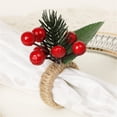 thumbnail image 2 of Leutsin Christmas Decoration Napkin Ring Simulation Flower Decoration Home Napkin Ring, 2 of 2