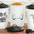 Zentangle Bone Metal Food Storage Bin, 17 lbs