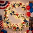 thumbnail image 6 of Patriotic Red White and Blue Vine for Independence Day - 4th of July Garland Patriotic Garland for Mantle Table Centerpiece, 250th Anniversary Memorial Hanging Decor, 6 of 7