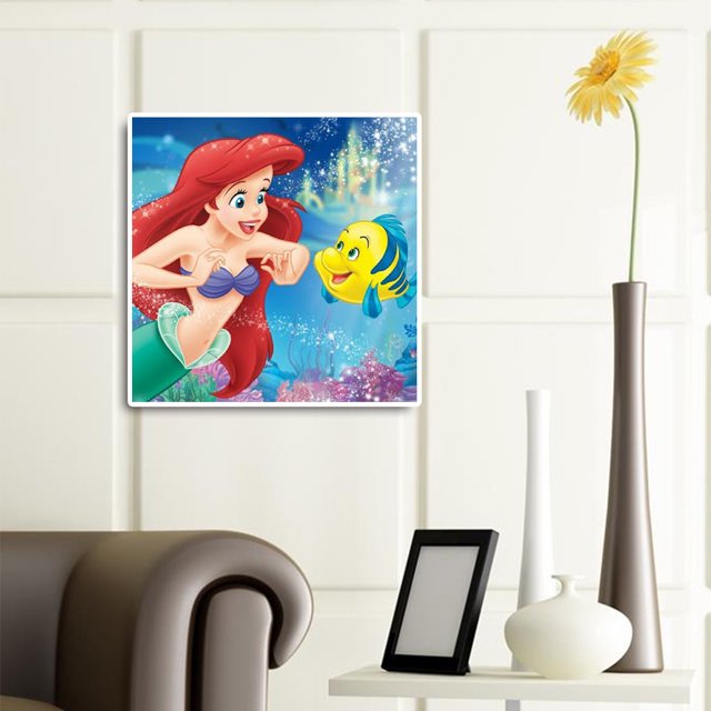 Cuadros Decorativos Diamante pintura sirena completo redondo taladro imagen de diamantes de imitación DIY dibujo Kits Ndcxsfigh Nuevos Originales