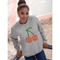 thumbnail image 2 of Out Of This World Cherry Sweatshirt Women -Image by Shutterstock, Female 4X-Large, 2 of 4