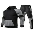 thumbnail image 1 of Mens Sweatsuits 2 Piece Hoodie Tracksuit Sets CasualColor Block Jogging Suits for Men, 1 of 4