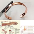 thumbnail image 5 of 2 pulseras magnéticas de cobre para desintoxicación linfática para mujeres,artritis, túnel carpiano, alivio del dolor, drenaje linfático, pulseras magnéticas de cobre sólido 99,9% con estilo liwang YONGSHENG, 5 of 5