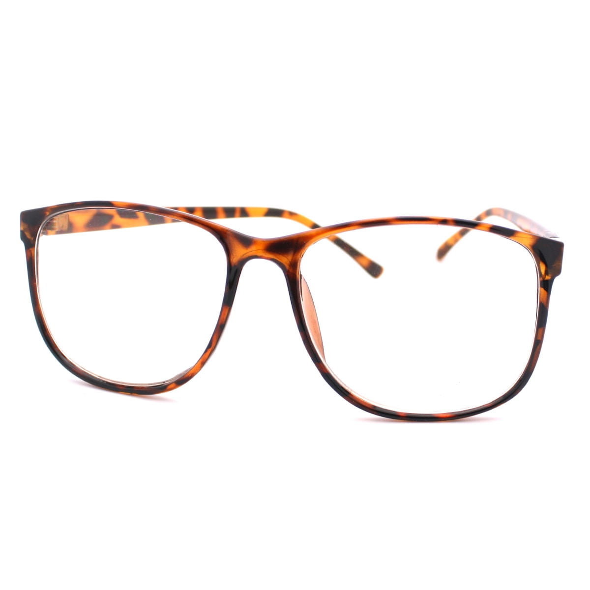 Large Nerdy Thin Plastic Frame Clear Lens Eye Glasses Frame Tortoise