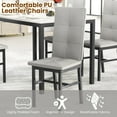 thumbnail image 2 of 4-Person Dining Set: Modern Marble-Effect Dining Table with 4 PU Leather Upholstered Chairs. Kitchen dining furniture suitable for kitchens, dining rooms, and apartments., 2 of 7