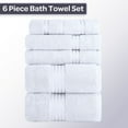 thumbnail image 4 of Lavish Home 6 Piece Towel Set - 625GSM Cotton Bathroom Accessories (White), 4 of 6