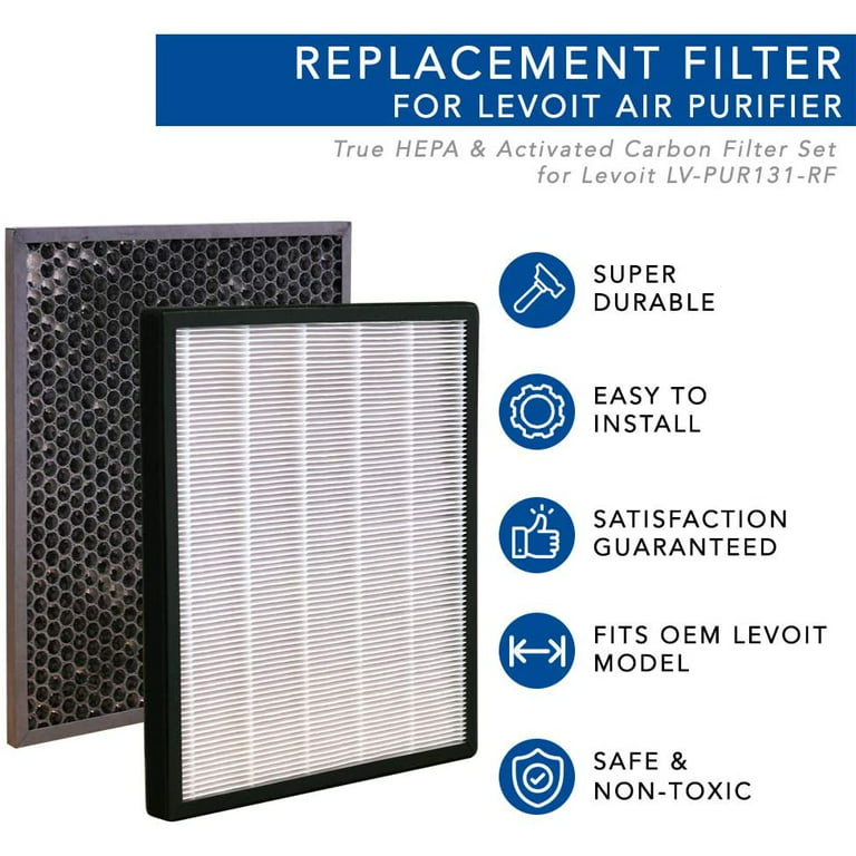 Air Purifier Filter HEPA Filter Kit For LEVOIT LV-PUR131-RF
