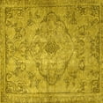 thumbnail image 1 of Ahgly Company Machine Washable Indoor Square Persian Yellow Traditional Area Rugs, 6' Square, 1 of 4