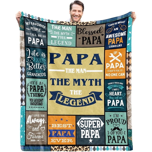LHSHID Papa Gifts Blanket Gifts for Papa Papa Gifts from Grandchildren Papa Birthday Gifts Best Papa Gifts Birthday Gifts for Papa Dad Daddy Papa Gift Ideas Soft Throw Blanket 30"x40"
