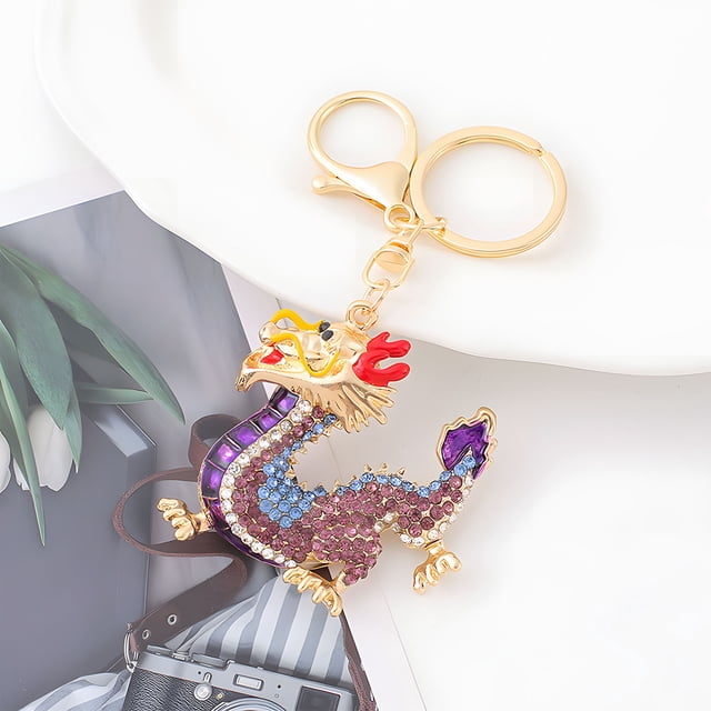 TIMIFIS Key Ring Diamond Inlaid Crystal Keychain Men's Pendant Accessories Birthday Gift Keychains for Women Men