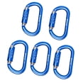 thumbnail image 1 of Mosquetón de Escalada Cola de Aluminio Tipo D 25KN Hardware de Bloqueo Automático Azul, 1 of 8