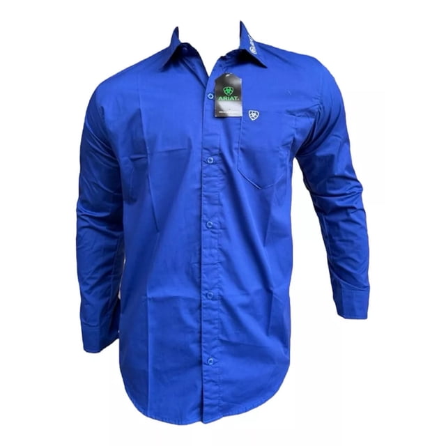 Camisa Manga Larga Bordada Compatible Con Ariat Para Hombre