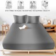 thumbnail image 5 of King Size Fitted Sheet Set - Grey Ombre 3 Piece Bedding Sets 16" Deep Pocket Fitted Sheet with 2 Pillowcases, Farmhouse Gray Gradient Modern Art Brushed Microfiber Hotel Luxury Bed Sheets, 5 of 9