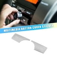 thumbnail image 2 of Unique Bargains Multimedia Radio Button Cover Sticker for Mercedes-Benz GLK X204 2010-2012 ABS Silver Tone 2 Pcs, 2 of 7