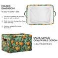 thumbnail image 2 of Yayeee 2 Pack Canvas Storage Basket with Handles for Shelves Fabric Bins Closet Organizer, Orange Tree Pattern, 2 of 8