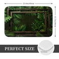 thumbnail image 2 of Rateoe Framed Greenery Wall Art Pattern Flannel Door Mat Indoor Outdoor Entrance, Waterproof All-Weather Doormat,Fade Resistant, Low Profile Entryway Mat 16x24in, 2 of 7