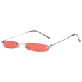thumbnail image 2 of Small Square Sunglasses Street Photography Ocean Piece Glasses Red, 2 of 3